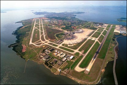 Vista Aérea do Aeroporto Internacional do Galeão